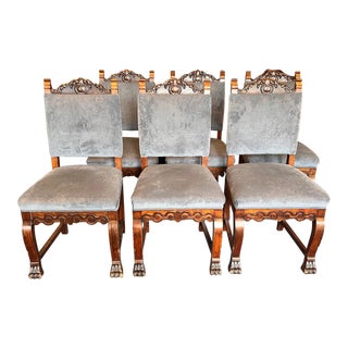 1940s Colombian Victorian Style Dining Chairs- Set of 6 For Sale