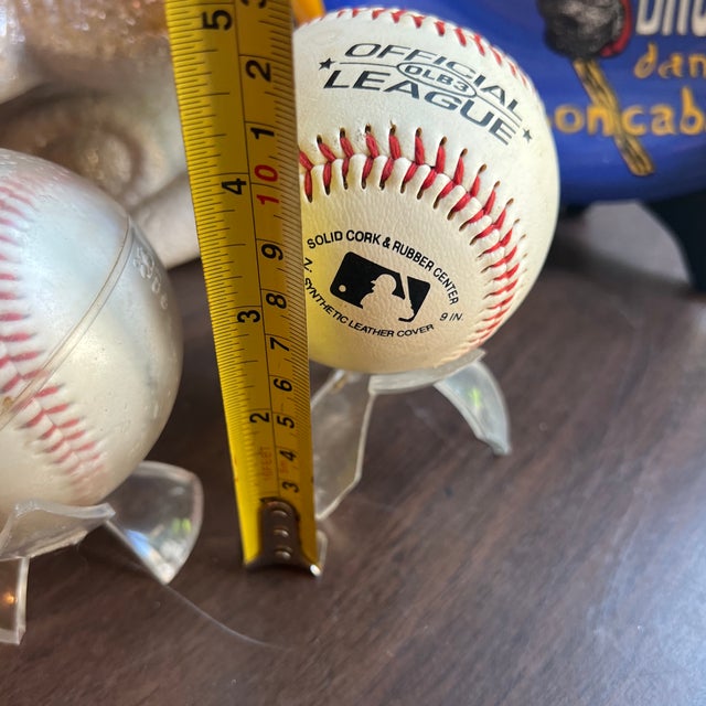 Vintage Pair of 1936 First Hall of Fame Election Baseballs and Stand For Sale - Image 11 of 12