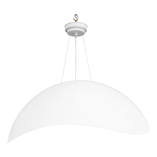 Italian Modern White Matte Half Dome Chandelier For Sale