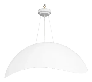 Italian Modern White Matte Half Dome Chandelier