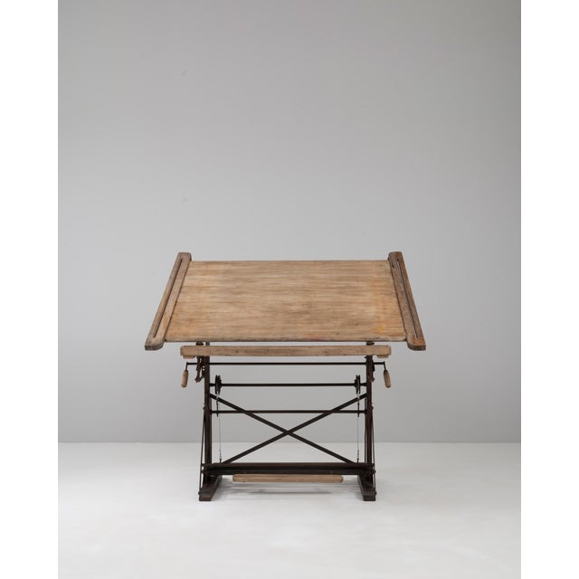 20th Century Belgian Industrial Drawing Table For Sale - Image 18 of 18