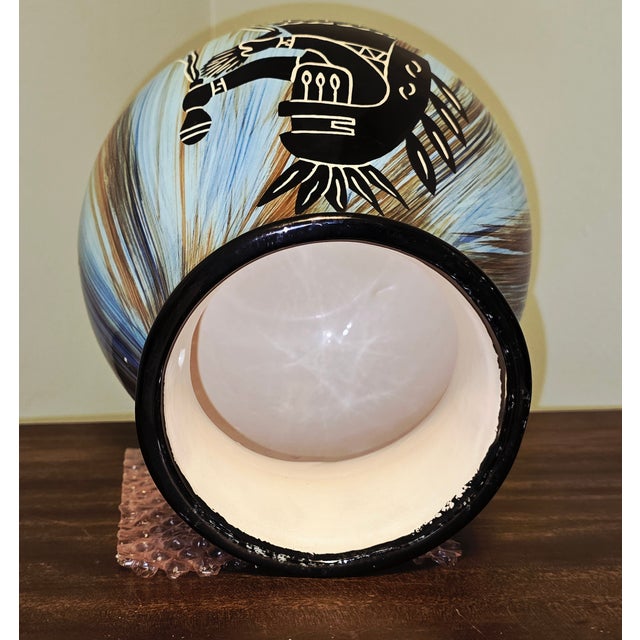 1971 Mapaw Hand‑Painted Southwestern Studio Pottery Vase – Arizona Artisan Work For Sale In Pittsburgh - Image 6 of 10