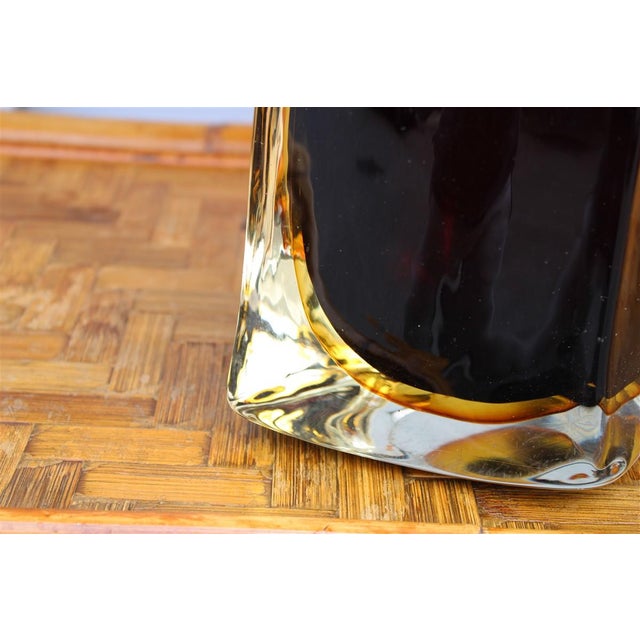 Large Sommerso Murano Glass Bottle by Flavio de Poli, 1960s, in Flawless conditions. Designed 1960 to 1969 I have official...