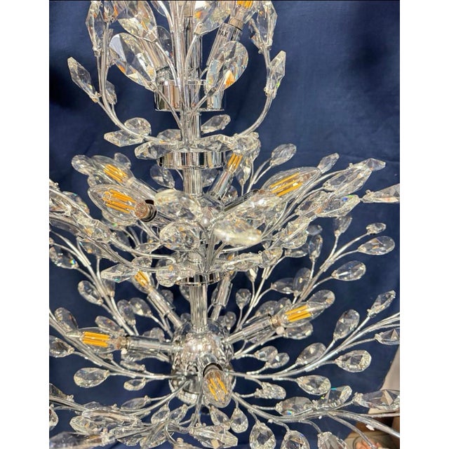 James Moder Crystal Chandelier For Sale - Image 9 of 11