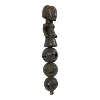 Early 20th Century Luba Divination Fetish Rattle For Sale
