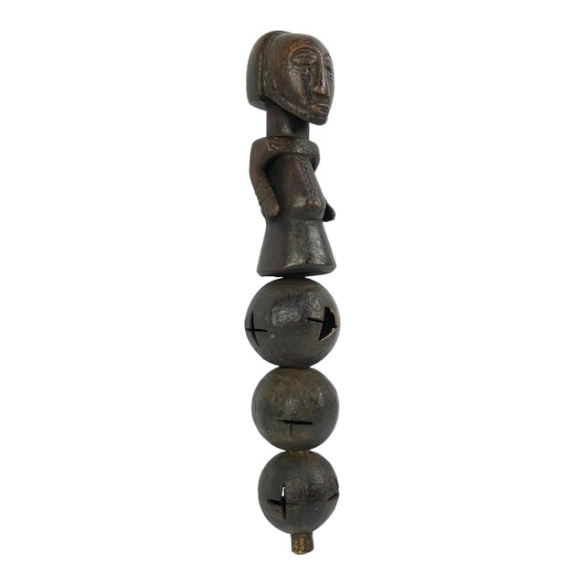 Early 20th Century Luba Divination Fetish Rattle For Sale