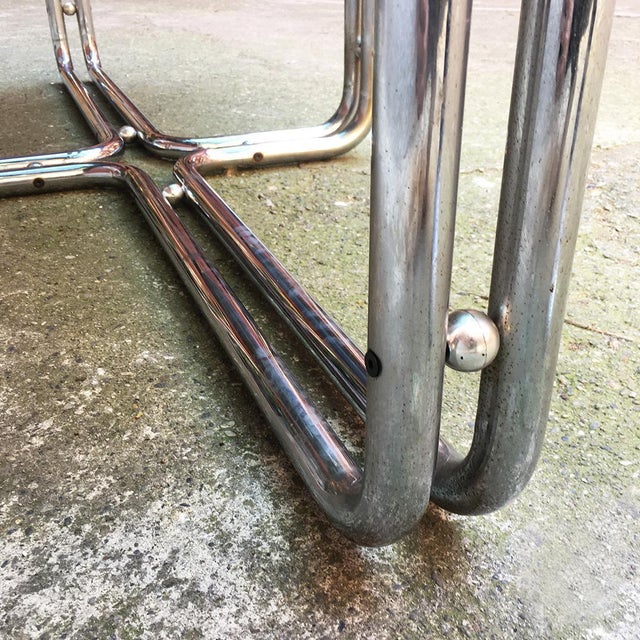 Mid-Century Modern Italian Chrome Dining Table with Smoked Top, 1970s For Sale - Image 10 of 16