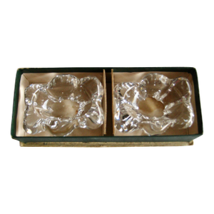 1920s French Mdi -Century- Modern Daum Crystal Salt and Pepper Set