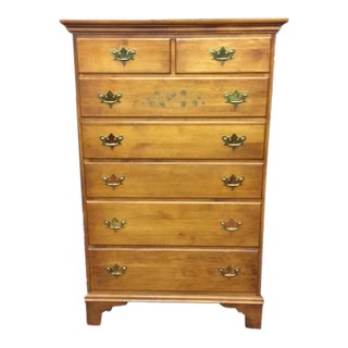 Tall Chest of Drawers, Maple Chest, Vintage Tall Dresser, Hitchcock Furniture For Sale