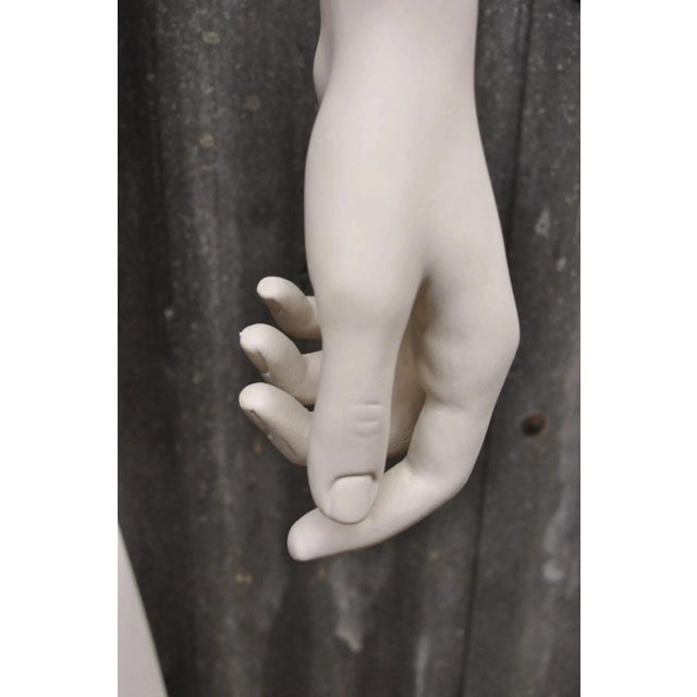 Late 20th Century Male Fiberglass White Matte Finish Full Body Display Mannequin by Almax (A) For Sale - Image 12 of 12