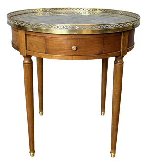 Directoire Bouillotte Table in Cherrywood and Brass