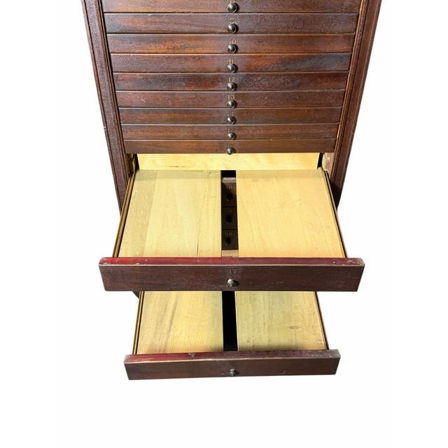 Traditional Antique Mahogany Sheet Music Cabinet For Sale - Image 3 of 11