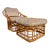 Coastal Style Rattan Lounge Chair and Ottoman Set by Whitecraft Rattan Inc. Circa 1970s For Sale