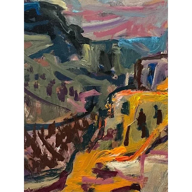 Jean Krille, Landscape 143, Oil on Masonite, 1986 For Sale - Image 4 of 12