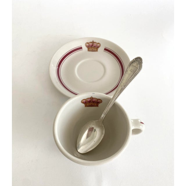 Hotel Del Coronado Teacup Set W/Spoon For Sale - Image 4 of 9