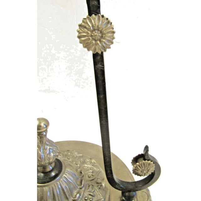 Gorgeous Verdi Gris Circular Neoclassical Italian Gueridons Glass Top Table For Sale - Image 11 of 14