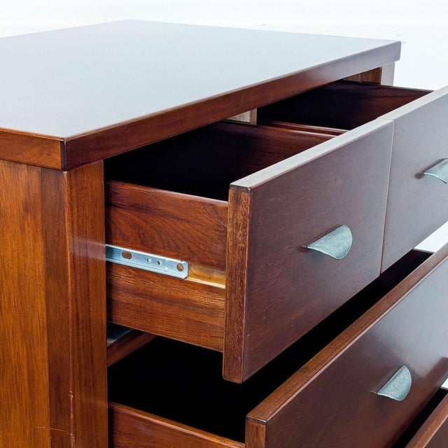 Wood Ligna Furniture 6-Drawer Wooden Dresser - Classic Brown Storage Chest For Sale - Image 7 of 10