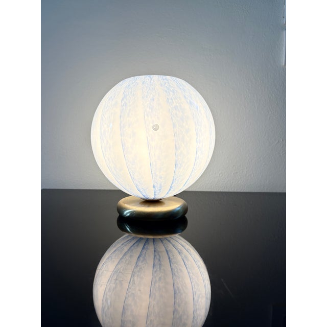 Vintage Murano Glass Blue Tulipano 20 Table Lamp by La Murrina, 1990s For Sale - Image 11 of 16