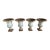 Set of 4 19th Century French Cast Iron Garden Urns For Sale