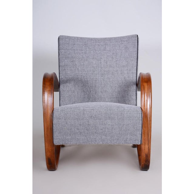 Art Deco Czech H-269 Lounge Chair by J. Halabala for Up Závody, 1930s For Sale - Image 3 of 12