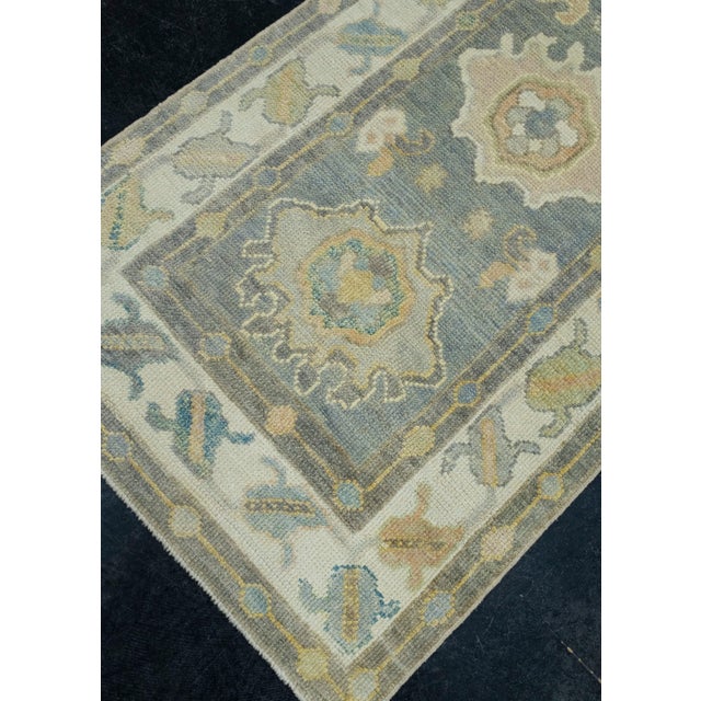 Turkish Turkish Oushak Runner Rug 2'8" x 12'2" #17214 For Sale - Image 3 of 8