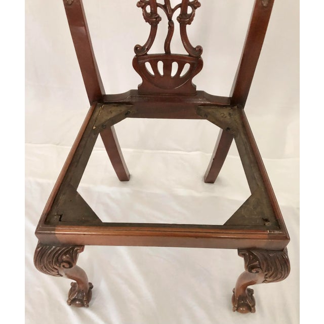 Wood Early 20th Century Antique English Chippendale Dining Chairs - Set of 12 For Sale - Image 7 of 13