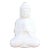 Burmese White Marble Seated Buddha For Sale