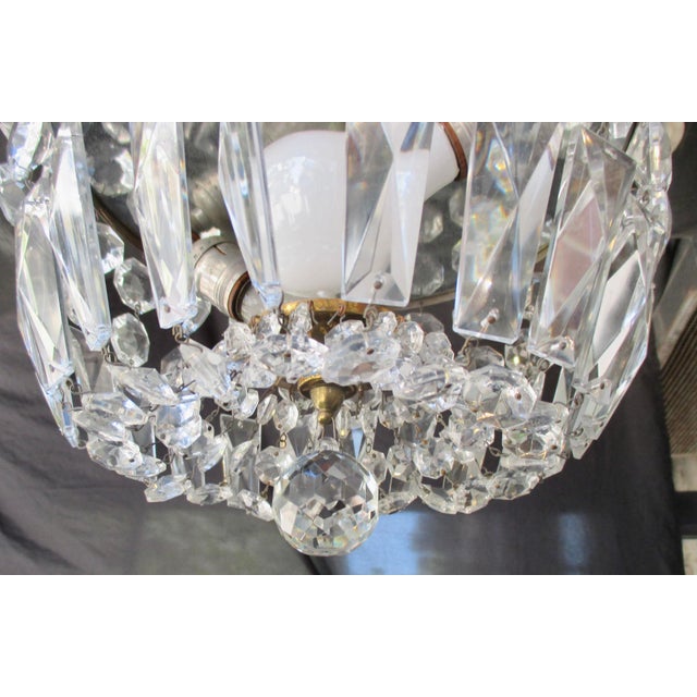Louis XVI Crystal Basket Flush Mount For Sale - Image 4 of 15