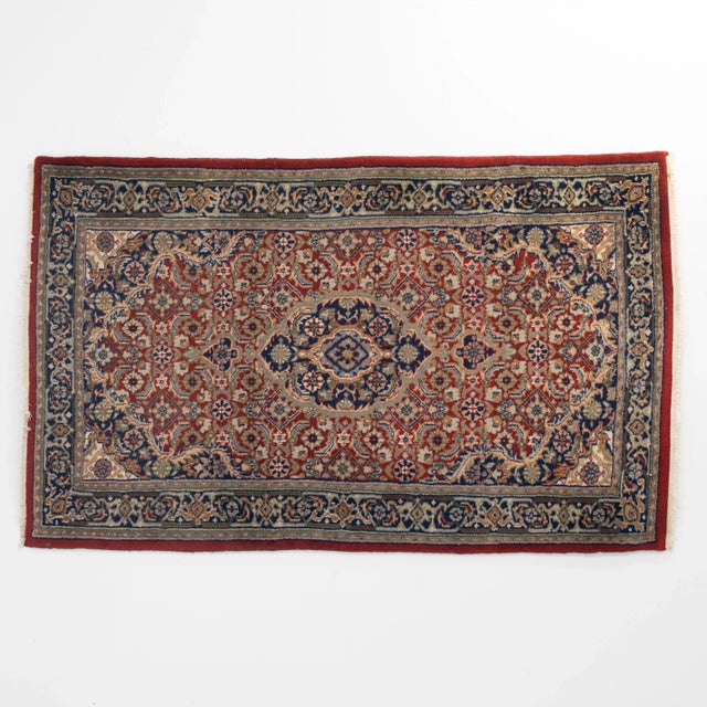 Textile Small Vintage Middle Eastern Rug, 1950 For Sale - Image 7 of 7