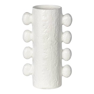 Regina Andrew Sanya Metal Vase Large, White For Sale
