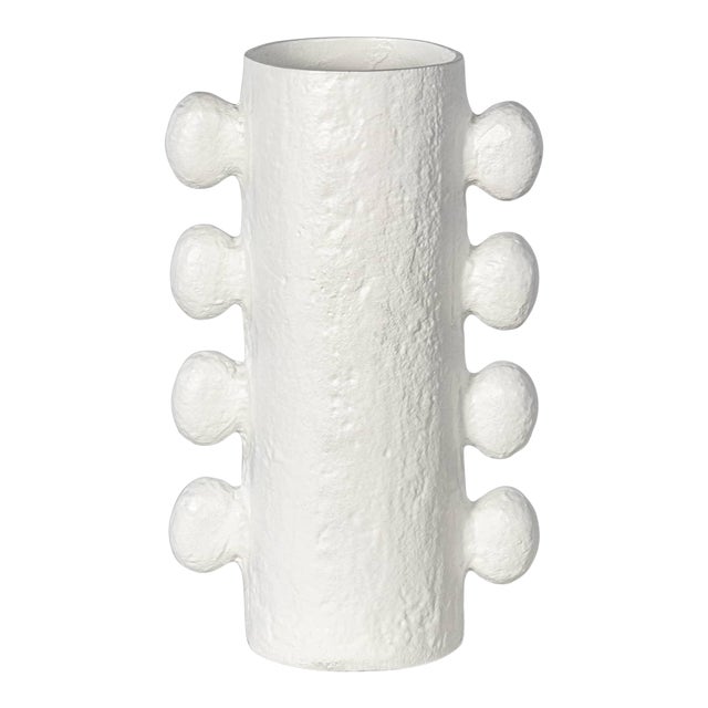 Regina Andrew Sanya Metal Vase Large, White For Sale