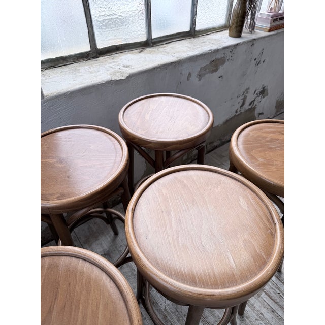 Baumann Bistro Bar Stools, 1980s, Set of 8 For Sale - Image 15 of 18