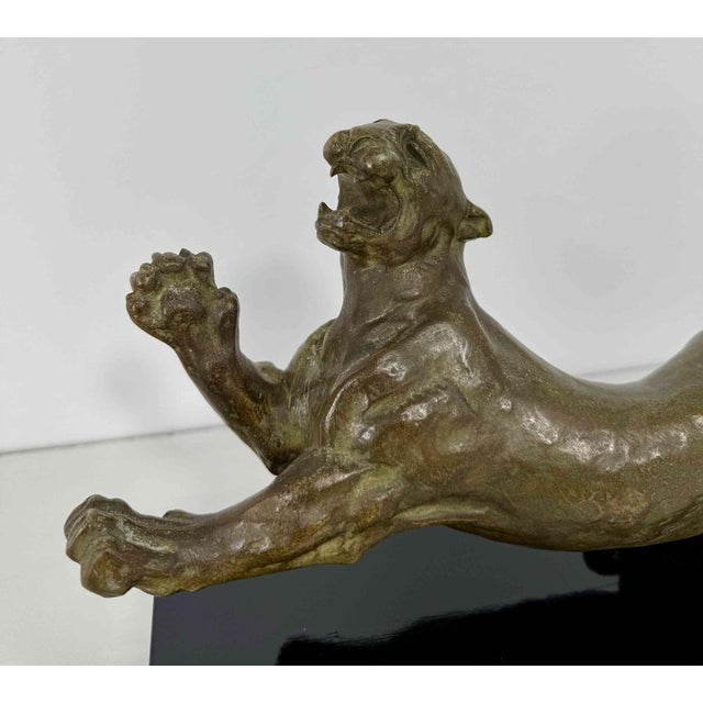 French Art Deco Panther Sculpture, 1940s, Bronze For Sale - Image 6 of 12