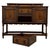 An impressive early 20th-century English sideboard, finely crafted from oak in the Jacobean Revival style and...