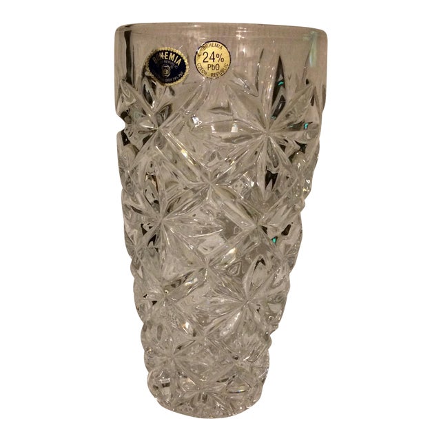 Bohemia Czech Republic 24 Lead Glass Crystal Vase Chairish