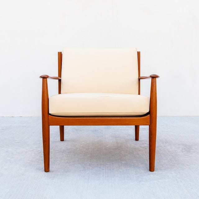 Restored 1960s Grete Jalk Fd 118 Danish Modern Teak Lounge Chair by France & Son For Sale - Image 17 of 18