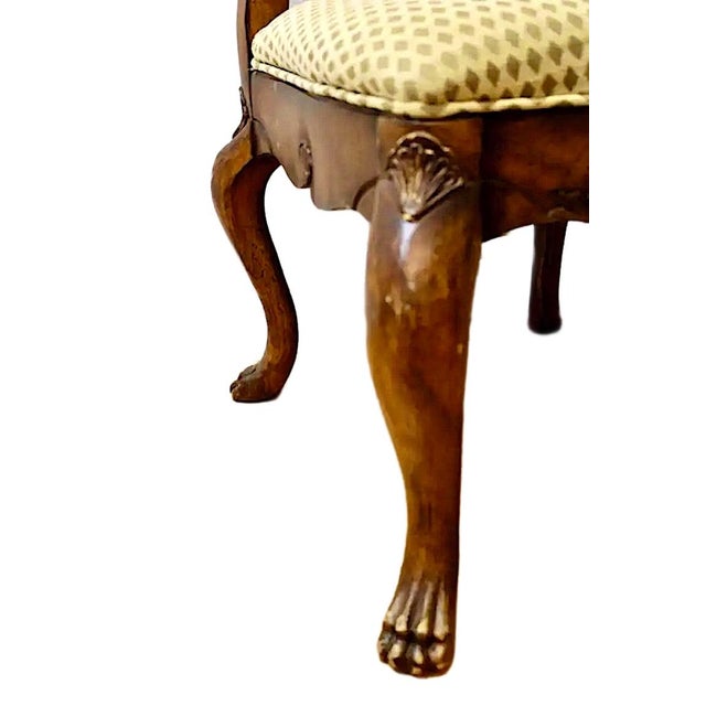 Mid 20th Century Hand Carved Paw Foot Side Chair For Sale - Image 5 of 6