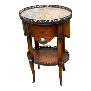 Louis XV Style Walnut Wood Lamp Table For Sale