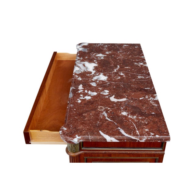 Stone Mid-Century Modern Chest of Drawers in Mahogany with Marble Top, 1960 For Sale - Image 7 of 10