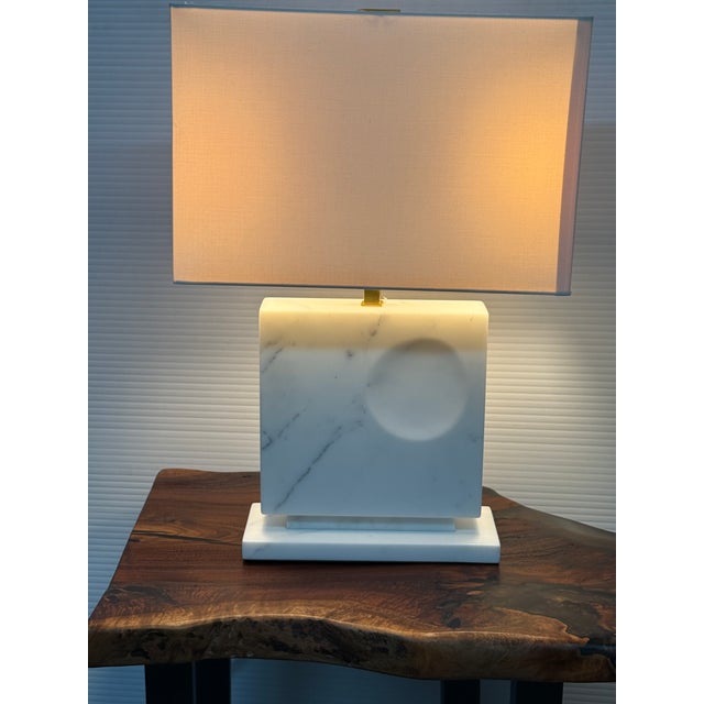 Baker Furniture Company Michael Pagani + Laura Kirar for Baker Furniture Blanc Sculpte Table Lamp For Sale - Image 4 of 12