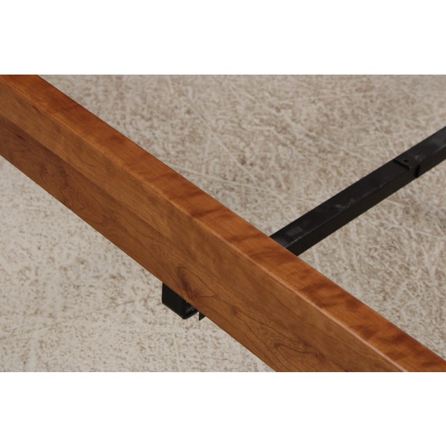 Brown Stickley Cherry Queen Size Pencil Post Bed For Sale - Image 8 of 15