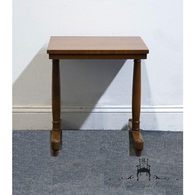 Heritage Furniture Solid Mahogany Italian Provincial 21" Nesting End Tables For Sale - Image 18 of 18