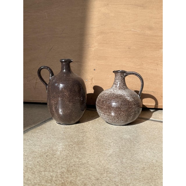 Handmade Ceramic Art Jug Vases from Serocka, Germany, 1970s, Set of 2 For Sale - Image 9 of 13