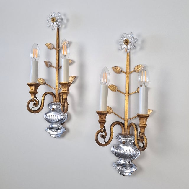 Metal Vintage Wall Lamps by Banci Firenze, Italy, 1960s, Set of 2 For Sale - Image 7 of 18