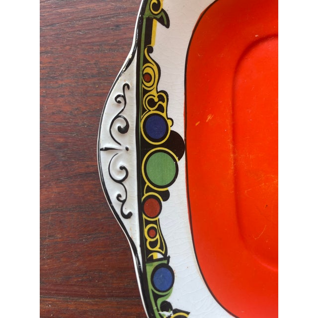 Here is a beautiful Art Deco period Clarice Cliff stylized plate with quite a unique design. Just love the geometric...