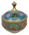 Vintage Painted Brass Container For Sale