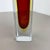 Large Red Murano Glass Sommerso Cube Vase attributed to Flavio Poli, Italy, 1970s For Sale - Image 11 of 18