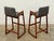 1960s 1960s Pair Danish Modern Teak Barstools - Mid Century Upholstered Bar Stools For Sale - Image 5 of 9