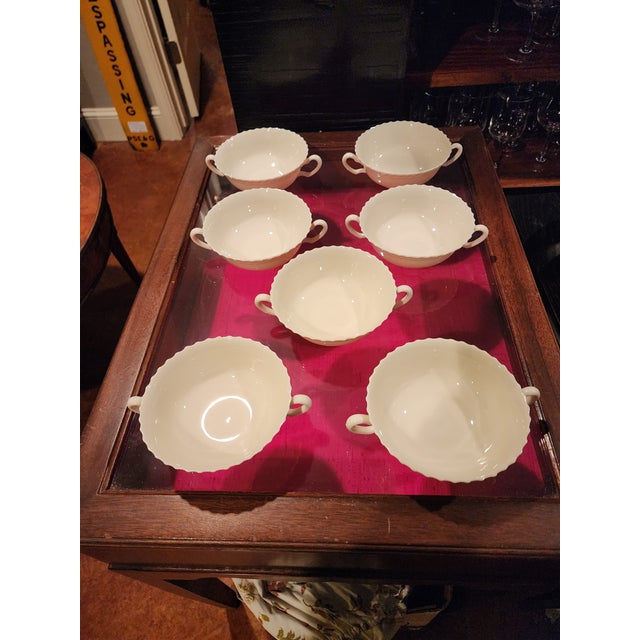 1930s Seven Lenox Gadroon Pattern Soup Bowls For Sale - Image 5 of 6