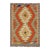 Rustic Turkish Kilim Gray Beige Hand-Woven Wool Rug For Sale
